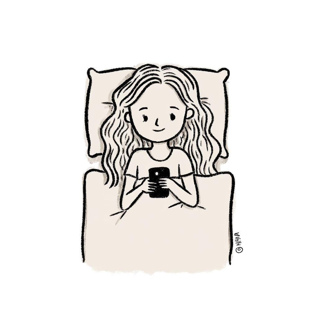 daisy — girl in bed with her phone